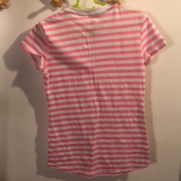 NWOT Paul Frank pink white striped tee size xs - Picture 2 of 2